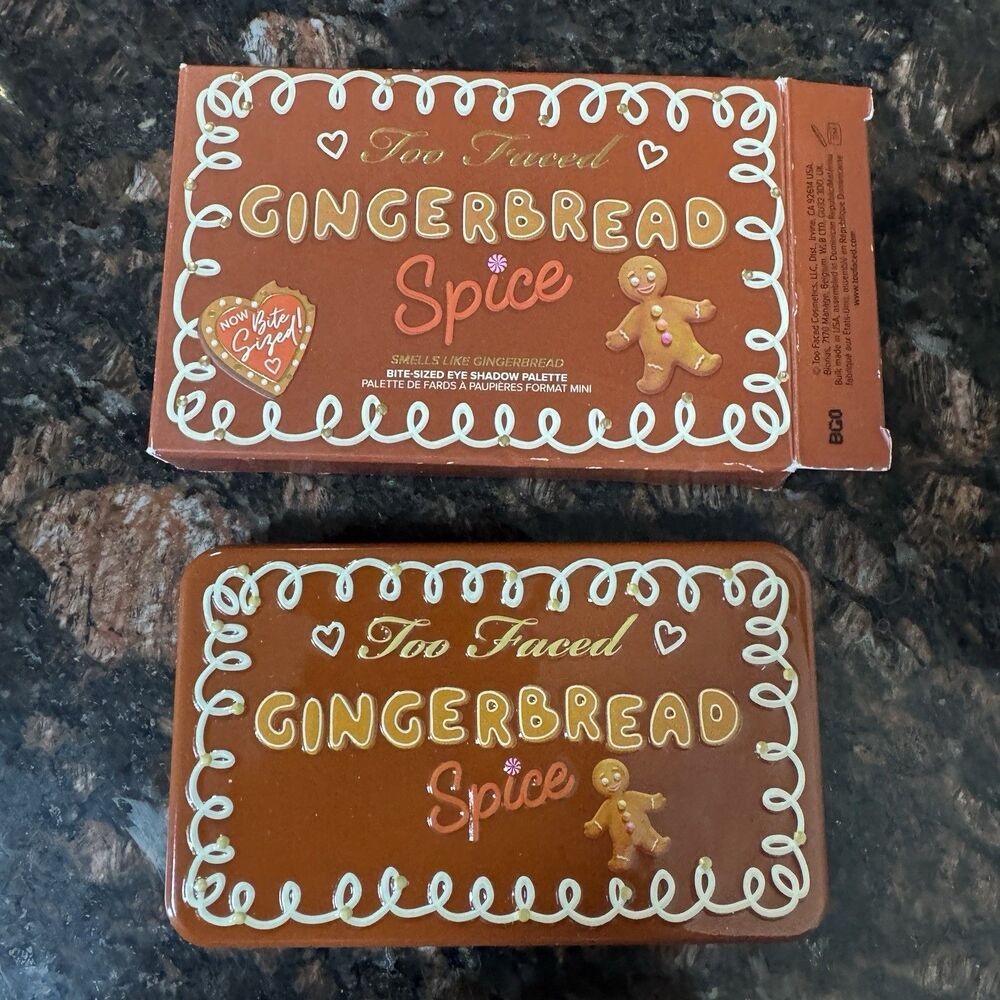 Too Faced Gingerbread Spice Mini Eyeshadow Palette Limited Edition NIB